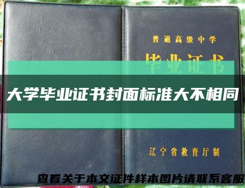 大学毕业证书封面标准大不相同缩略图