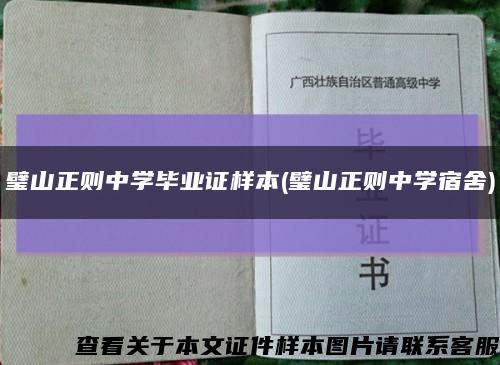 璧山正则中学毕业证样本(璧山正则中学宿舍)缩略图