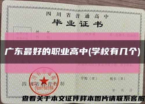 广东最好的职业高中(学校有几个)缩略图