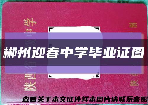 郴州迎春中学毕业证图缩略图