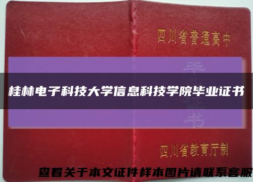 桂林电子科技大学信息科技学院毕业证书缩略图