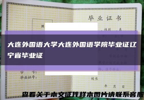 大连外国语大学大连外国语学院毕业证辽宁省毕业证缩略图