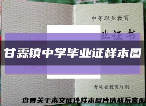 甘霖镇中学毕业证样本图缩略图