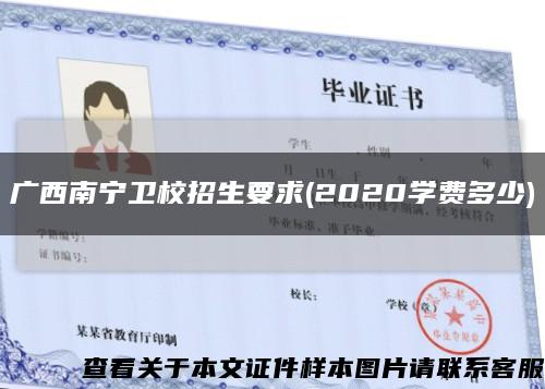 广西南宁卫校招生要求(2020学费多少)缩略图