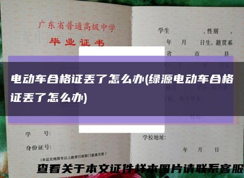 电动车合格证丢了怎么办(绿源电动车合格证丢了怎么办)缩略图