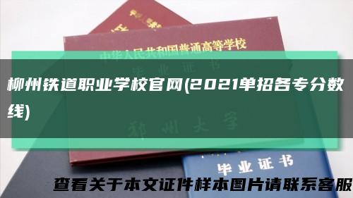 柳州铁道职业学校官网(2021单招各专分数线)缩略图