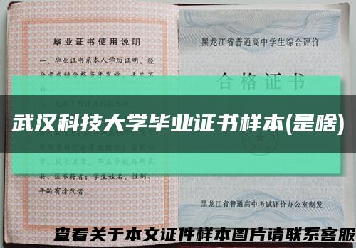 武汉科技大学毕业证书样本(是啥)缩略图