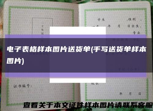 电子表格样本图片送货单(手写送货单样本图片)缩略图
