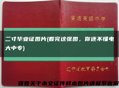 二寸毕业证图片(看完这张图，你还不懂电大中专)缩略图