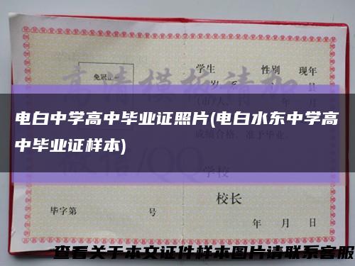 电白中学高中毕业证照片(电白水东中学高中毕业证样本)缩略图
