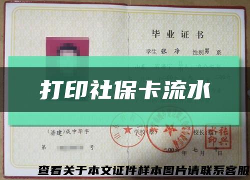打印社保卡流水缩略图