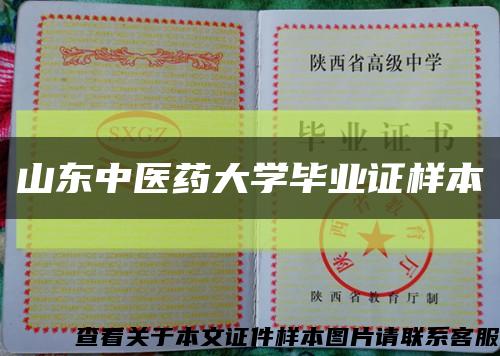 山东中医药大学毕业证样本缩略图