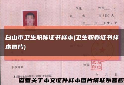 白山市卫生职称证书样本(卫生职称证书样本图片)缩略图