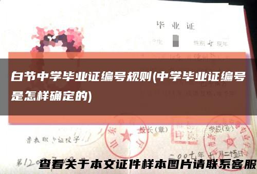 白节中学毕业证编号规则(中学毕业证编号是怎样确定的)缩略图