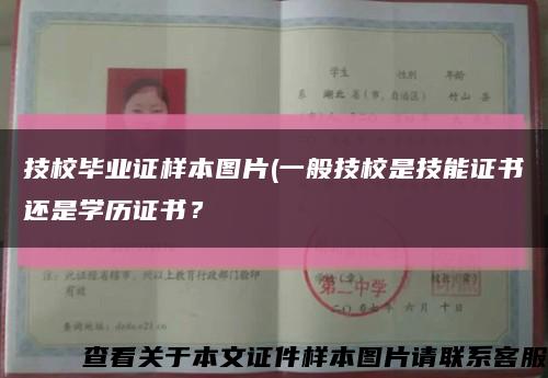 技校毕业证样本图片(一般技校是技能证书还是学历证书？缩略图