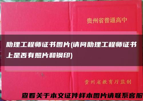 助理工程师证书图片(请问助理工程师证书上是否有照片和钢印)缩略图