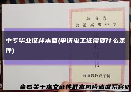 中专毕业证样本图(申请电工证需要什么条件)缩略图