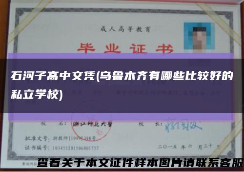 石河子高中文凭(乌鲁木齐有哪些比较好的私立学校)缩略图