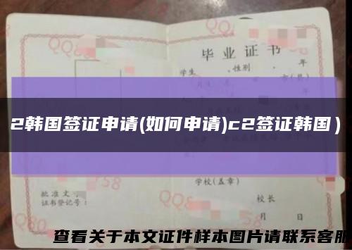 2韩国签证申请(如何申请)c2签证韩国）缩略图