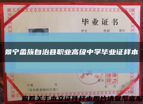 景宁畲族自治县职业高级中学毕业证样本缩略图