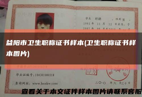 益阳市卫生职称证书样本(卫生职称证书样本图片)缩略图