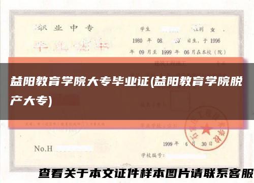益阳教育学院大专毕业证(益阳教育学院脱产大专)缩略图