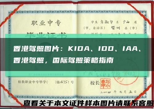 香港驾照图片：KIDA、IDD、IAA、香港驾照，国际驾照策略指南缩略图