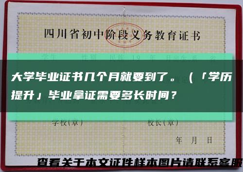大学毕业证书几个月就要到了。（「学历提升」毕业拿证需要多长时间？缩略图