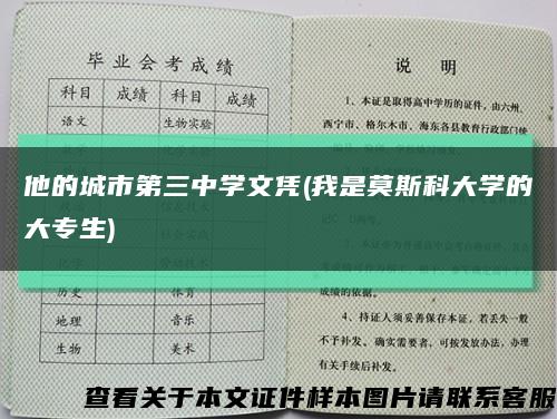 他的城市第三中学文凭(我是莫斯科大学的大专生)缩略图