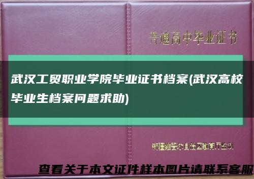 武汉工贸职业学院毕业证书档案(武汉高校毕业生档案问题求助)缩略图