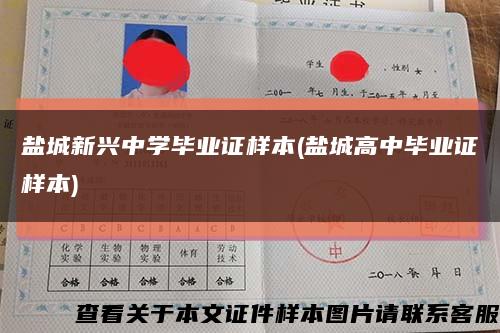 盐城新兴中学毕业证样本(盐城高中毕业证样本)缩略图
