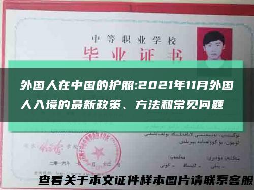 外国人在中国的护照:2021年11月外国人入境的最新政策、方法和常见问题缩略图