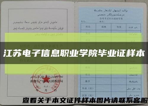 江苏电子信息职业学院毕业证样本缩略图