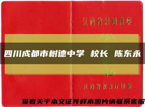 四川成都市树德中学 校长 陈东永缩略图