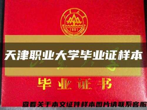 天津职业大学毕业证样本缩略图