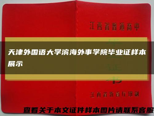 天津外国语大学滨海外事学院毕业证样本展示缩略图