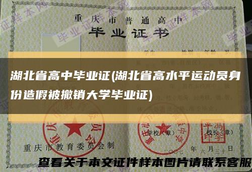 湖北省高中毕业证(湖北省高水平运动员身份造假被撤销大学毕业证)缩略图