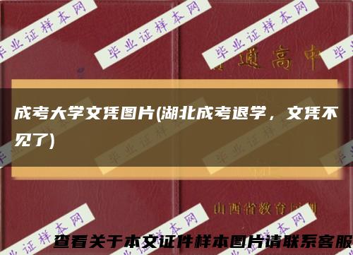 成考大学文凭图片(湖北成考退学，文凭不见了)缩略图