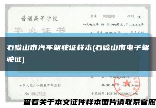 石嘴山市汽车驾驶证样本(石嘴山市电子驾驶证)缩略图
