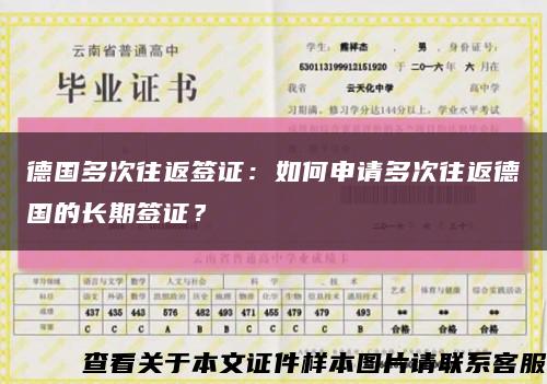 德国多次往返签证：如何申请多次往返德国的长期签证？缩略图