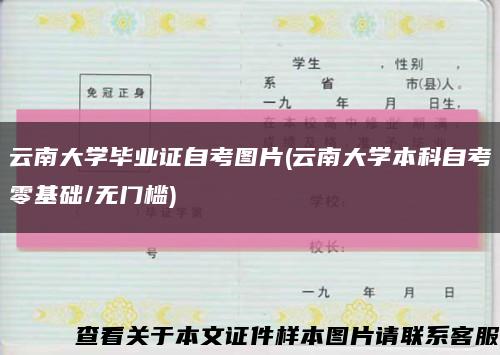 云南大学毕业证自考图片(云南大学本科自考零基础/无门槛)缩略图