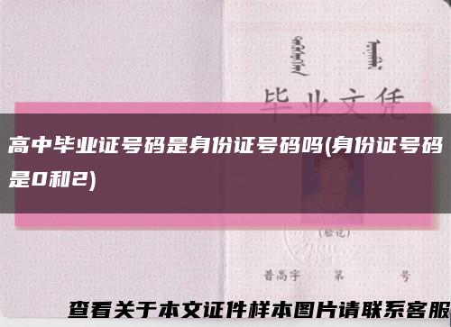 高中毕业证号码是身份证号码吗(身份证号码是0和2)缩略图
