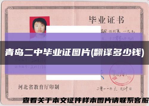 青岛二中毕业证图片(翻译多少钱)缩略图