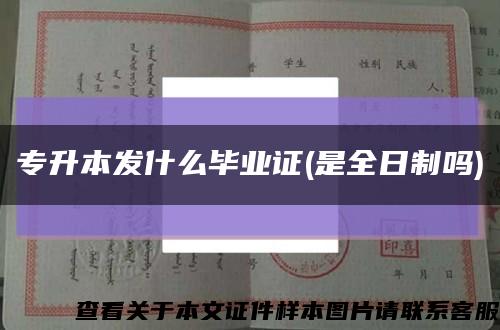 专升本发什么毕业证(是全日制吗)缩略图