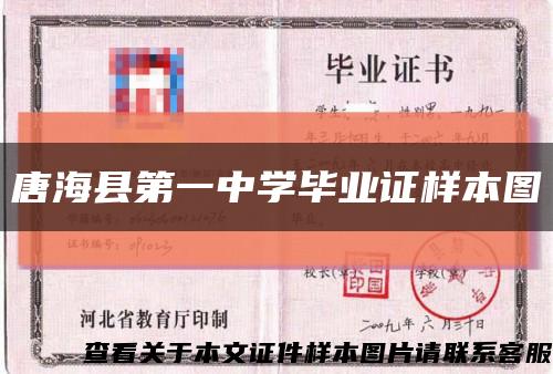 唐海县第一中学毕业证样本图缩略图