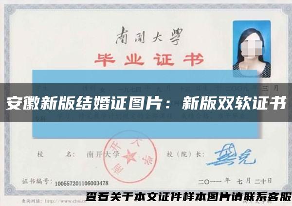 安徽新版结婚证图片：新版双软证书缩略图