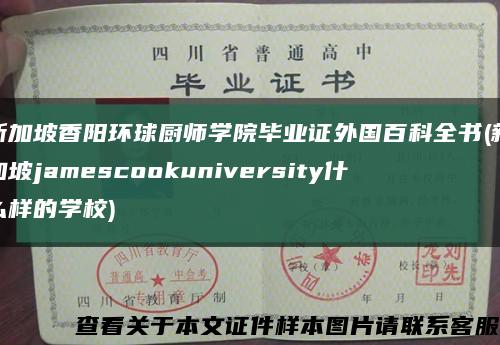 新加坡香阳环球厨师学院毕业证外国百科全书(新加坡jamescookuniversity什么样的学校)缩略图