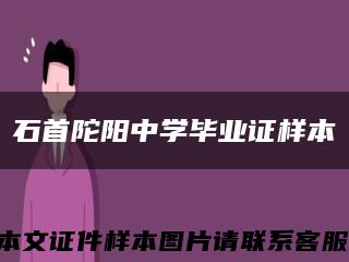 石首陀阳中学毕业证样本缩略图