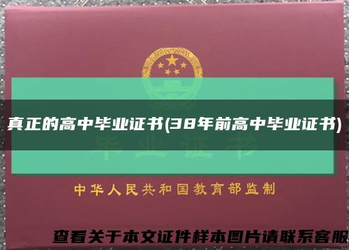 真正的高中毕业证书(38年前高中毕业证书)缩略图