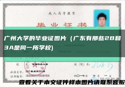 广州大学的毕业证图片（广东有那些2B和3A是同一所学校)缩略图